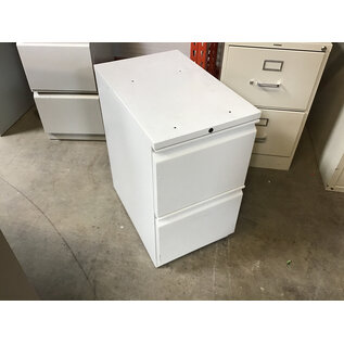 23x15x28 White metal 2 drawer file cabinet 6/24/25