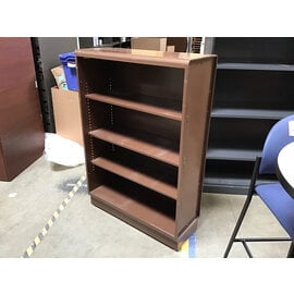 14x36x52” Brown metal bookcase - unfinished ends 6/2/26
