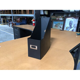 11 1/2x5x13” Black vinyl folding magazines holder 7/10/25