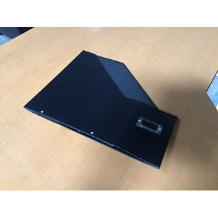 11 1/2x5x13” Black vinyl folding magazines holder 7/10/25