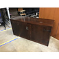 20x60x29” Dark wood 2 door cabinet / entertainment center - latch needs repair 8/12/25