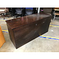 20x60x29” Dark wood 2 door cabinet / entertainment center - latch needs repair 8/12/25
