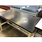 30x60 Black solid top beige metal frame height adjustable work table - some scratches and wear 10/6/25