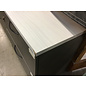 19x72x28” Dark grey metal 4 drawer lateral low file cabinet with white laminate top - loose veneer 10/7/25