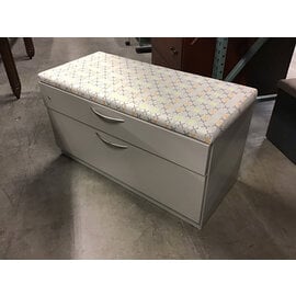 19x42x22 Beige metal lateral file/storage cabinet with beige pattern cushioned top 10/7/25