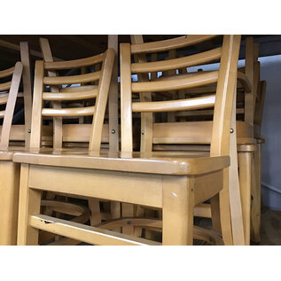 Light color wood student chairs - some wear throughout 10/9/25
