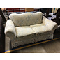 69” Light beige and blue floral pattern loveseat - light stains 10/9/25
