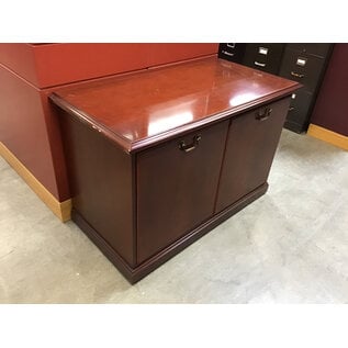 23 1/2x47x30” Cherry wood two door cabinet -some scuffs 10/29/25