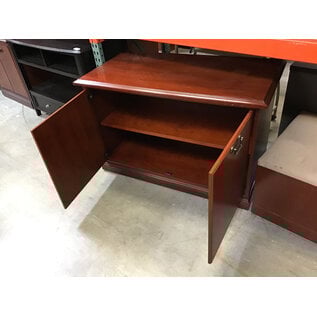 23 1/2x47x30” Cherry wood two door cabinet -some scuffs 10/29/25