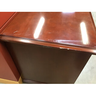 23 1/2x47x30” Cherry wood two door cabinet -some scuffs 10/29/25