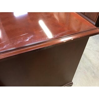 23 1/2x47x30” Cherry wood two door cabinet -some scuffs 10/29/25