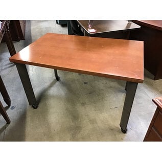 30x48x28 1/2” Wood laminate top metal legs table on castors 11/6/25