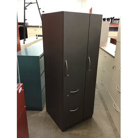 24x24x65” Dark grey metal Steelcase 2 door 2 drawer storage cabinet 11/11/25