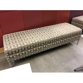 25x73x18” Tan dotted pattern cushioned bench 11/21/25