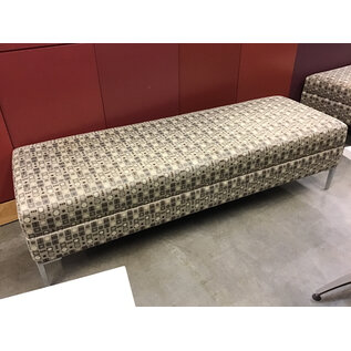 25x73x18” Tan dotted pattern cushioned bench 11/21/25