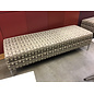 25x73x18” Tan dotted pattern cushioned bench 11/21/25