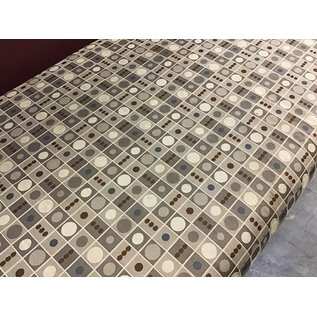 25x73x18” Tan dotted pattern cushioned bench 11/21/25