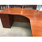 72x96” Cherry color right pedestal 5 drawer tall desk - 36” deep, 34” tall - some wear 11/25/25