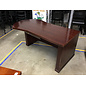 32x72x29” Cherry color wood desk with wide rounded end - some damage 12/3/25