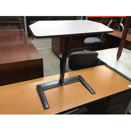 12x28” Grey laminate adjustable height keyboard stand 12/10/25