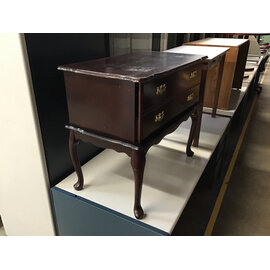 19x32x28” Dark wood nightstand with deep drawer - some scratches 12/10/25