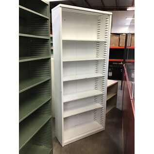 12x36x84” White metal bookcase adjustable shelves 12/10/25