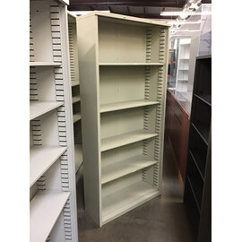 12x36x78” Beige metal bookcase 12/10/25