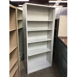 12x36x78” Grey metal bookcase 12/10/25