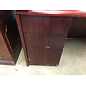 36x72x30” Cherry color wood double pedestal desk with curved top - some wear and chips in veneer 12/16/25