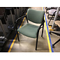 Green cushioned seat black metal frame side chair 12/18/25