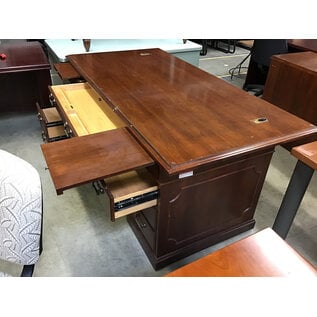 36x72x30 1/2” Cherry wood Kimball double pedestal desk - some wear throughout 12/22/25