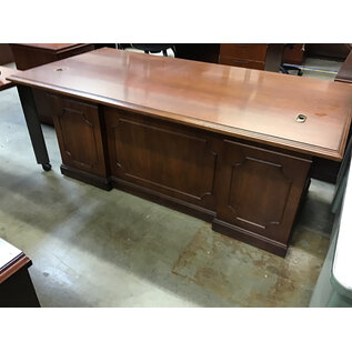 36x72x30 1/2” Cherry wood Kimball double pedestal desk - some wear throughout 12/22/25
