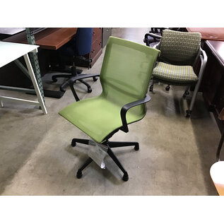 Light green mesh adjustable height chair - not on castors 1/5/26