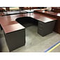 72x95” Wood laminate top grey metal 5 drawer U shaped desk 1/6/26
