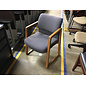 Wood sled frame blue cushioned side chair 1/14/26