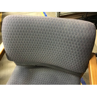 Wood sled frame blue cushioned side chair 1/14/26