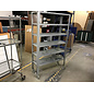 15x42x71” Metal storage rack on castors - some wear and flaking 1/23/26