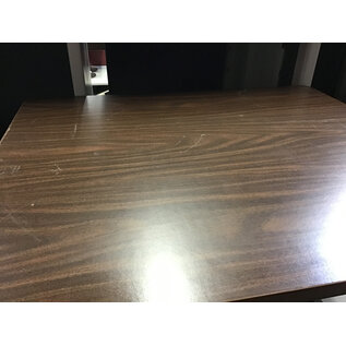 30x36x26 1/2” Dark wood color laminate top black metal frame computer table 1/23/26