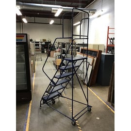 28x41x97” Louisville Ladder Corp blue steel 6 step warehouse ladder 1/23/26