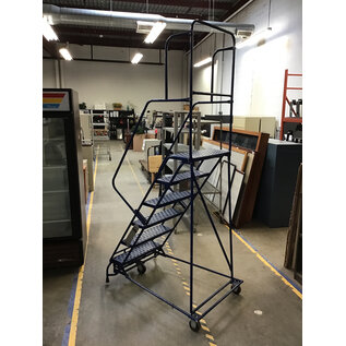 28x41x97” Louisville Ladder Corp blue steel 6 step warehouse ladder 1/23/26