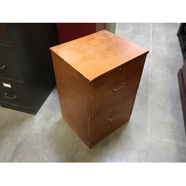 17x19x27 1/2” Wood laminate 2 drawer file/storage cabinet - loose veneer 1/26/26