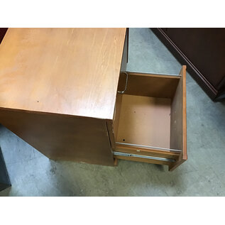 17x19x27 1/2” Wood laminate 2 drawer file/storage cabinet - loose veneer 1/26/26