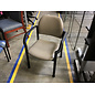 Tan vinyl seat black frame side chair 2/5/26