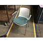 Teal cushioned seat white plastic back side chair 2/5/26