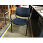 Blue cushioned seat black frame side chair 2/5/26