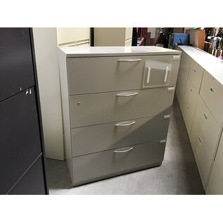 19x42x52” Tan metal 4 drawer lateral file cabinet 2/9/26