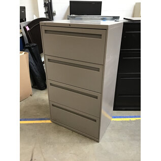 19x30x53” Grey metal 4 drawer lateral file cabinet 2/10/26