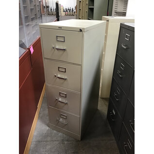 Beige metal 4 drawer legal size vertical file cabinet 2/10/26