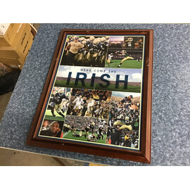 26 1/2x20 1/2” ND football framed print - some scuffs 2/20/26