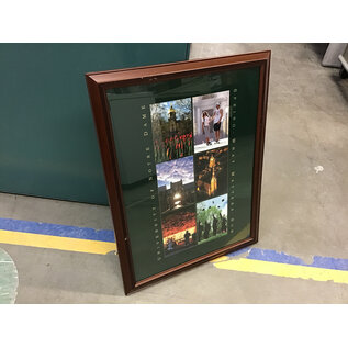 26 1/2x20 1/2” ND spring season framed print - some scuffs 2/20/26